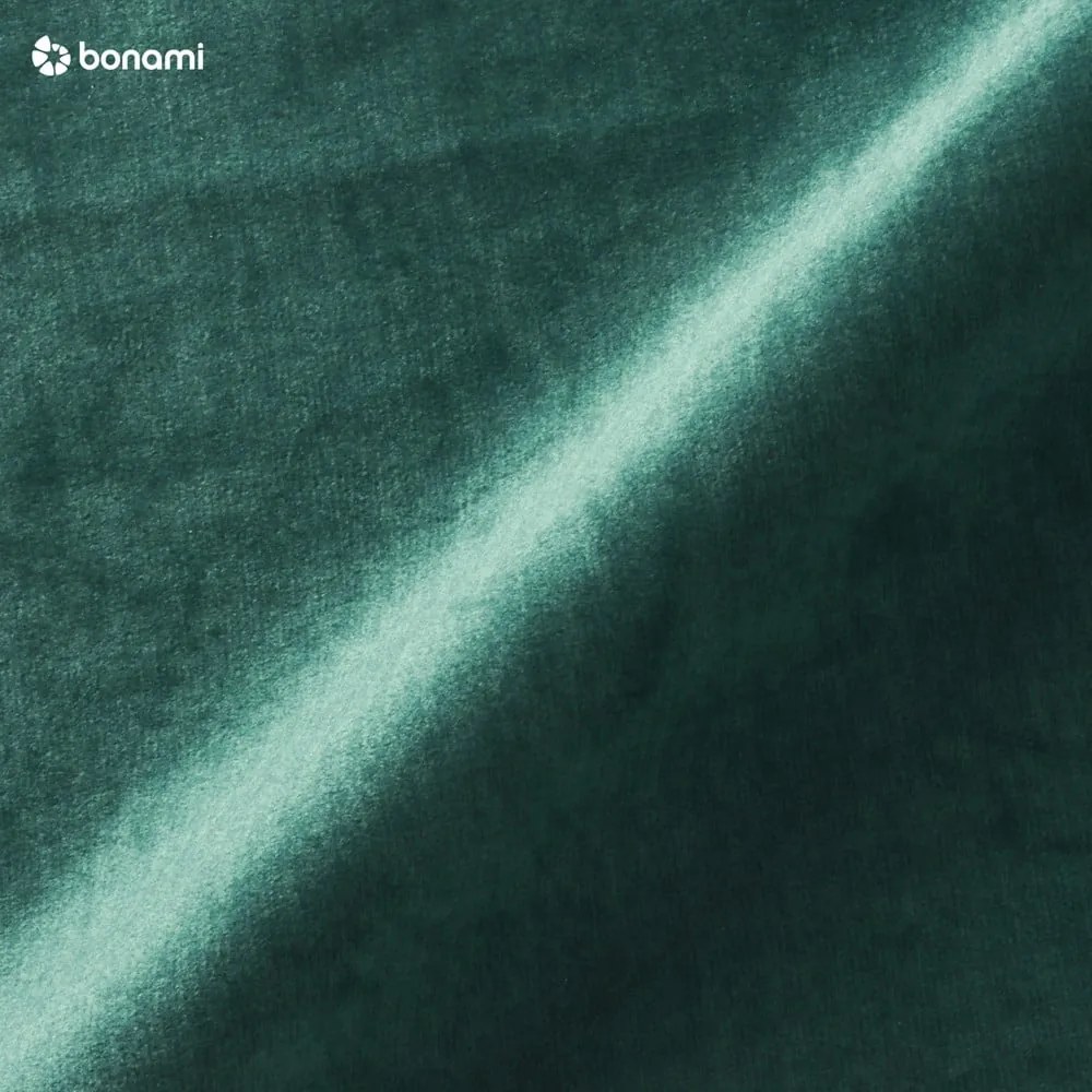 Tmavozelená zamatová podnožka Devichy Rothe