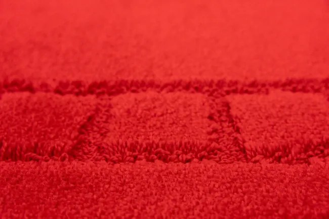 Kúpeľňový koberček Ocean Red červený ovál