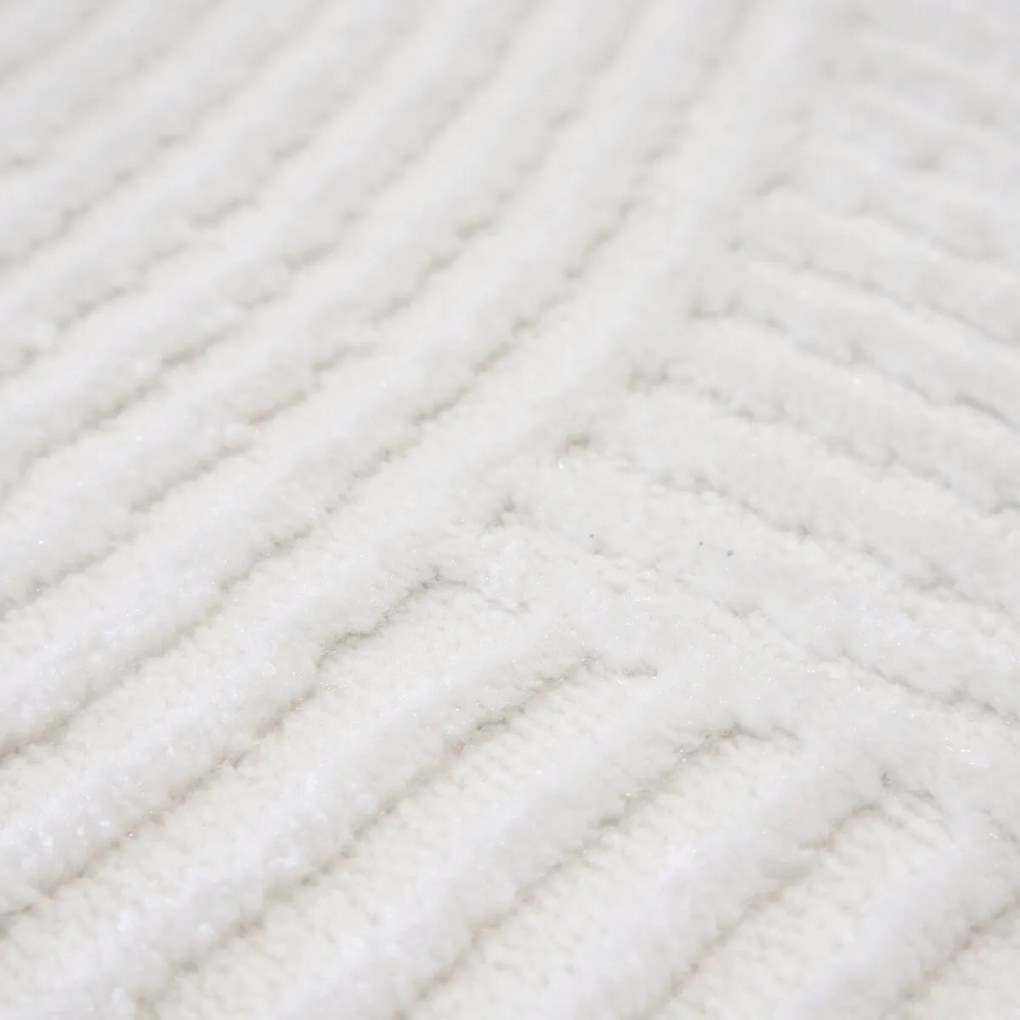 Angel Carpet, Kusový koberec Zafiro 25 Cream, 60x110, biela, kancelária