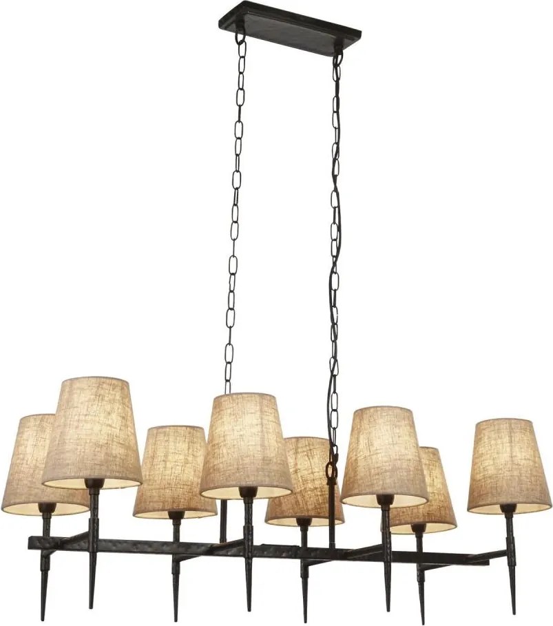 Searchlight 30690-8BK - Luster na reťazi GOTHIC 8xE14/60W/230V čierna