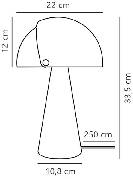DFTP by Nordlux-Stolná lampa s nastaviteľným tienidlom ALIGN 1xE27/25W/230V čierna