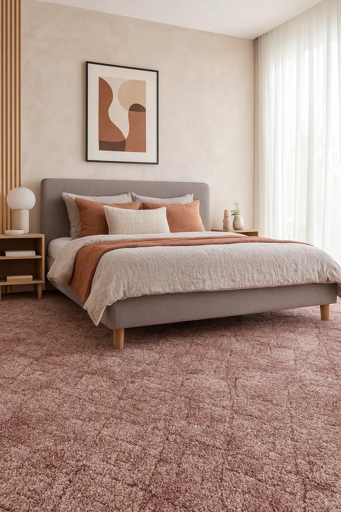 ITC, Koberec metráž Bossanova 42, na mieru, šíře 4m,5m, hnedá, filc, obývacia izba