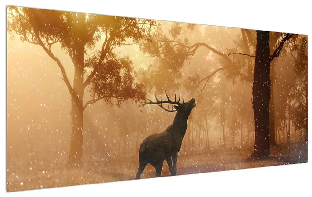 Obraz jeleňa v ruji (120x50 cm)