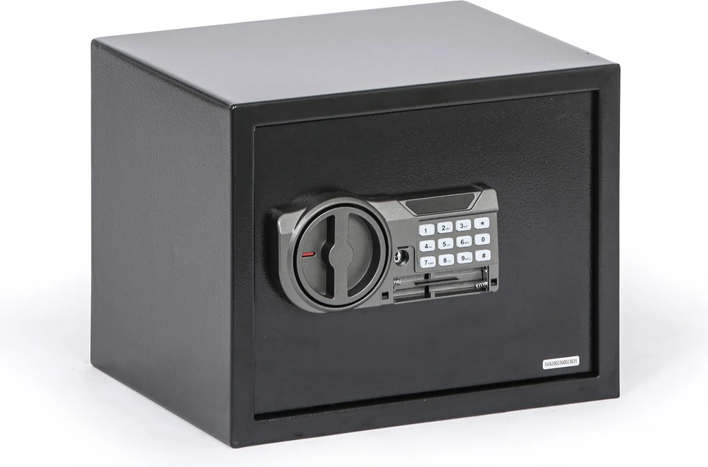 Nábytkový sejf s elektronickým zámkom a LCD displejom, 300 x 380 x 300 mm