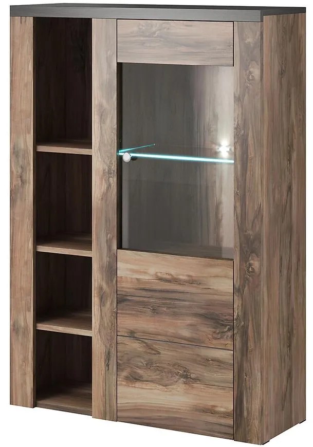 Komoda vysoká Larona 1D satin nussbaum 44