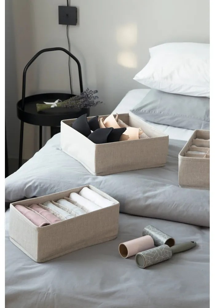 Béžový organizér do zásuvky s priehradkami Bigso Box of Sweden Drawer, 29 x 11 cm