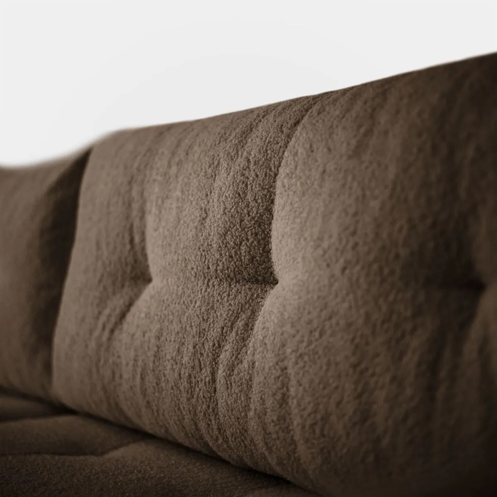 ROHOVÁ SEDAČKA SHARLOTTE 261 x 143 cm HNEDÁ