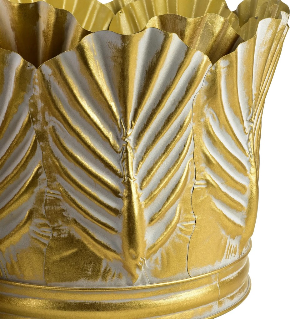 Sada 3 ks květináčů MARINA VII zlatá