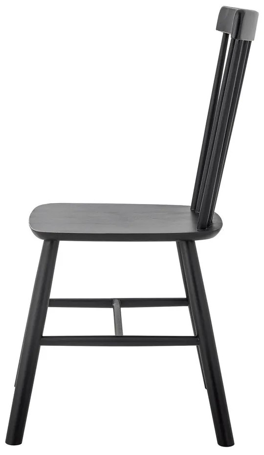 Čierna jedálenská stolička z kaučukového dreva Mill – Bloomingville