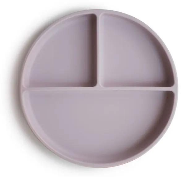 Mushie Silikónový tanier s prísavkou: Soft Lilac