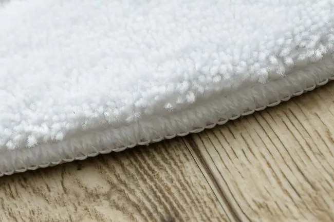 Kúpeľňový koberček SUPREME LINES línie, biely kruh