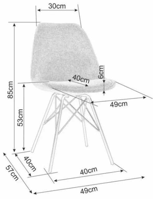 Olivová jedálenská stolička KEN BREGO