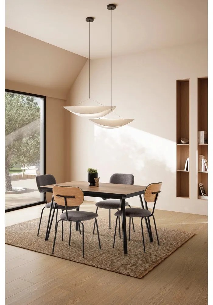 Čierne jedálenské stoličky v súprave 4 ks Dash – Marckeric