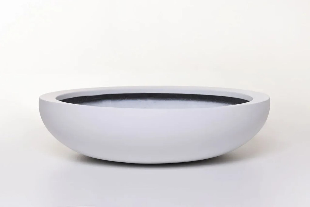 Okrasná miska PLANA, sklolaminát, 9xØ34 cm, biela