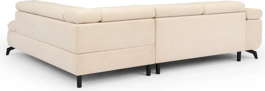 Krémová ženilková rohová pohovka (pravý roh/do L) Marbeya – Ropez