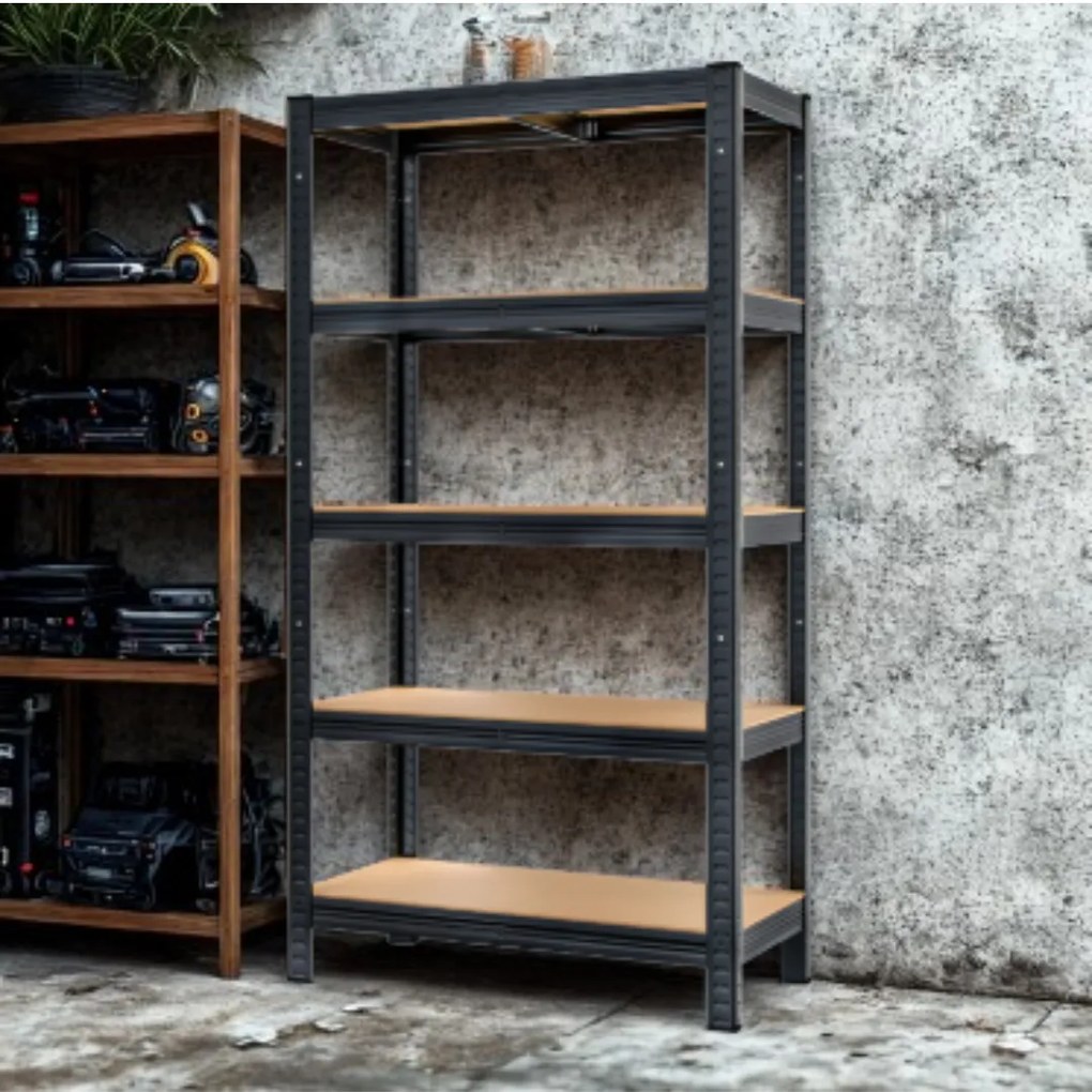 Jurhan Regál s vysokou nosnosťou HEAVY, max. 875kg, 90x40x180cm, čierna