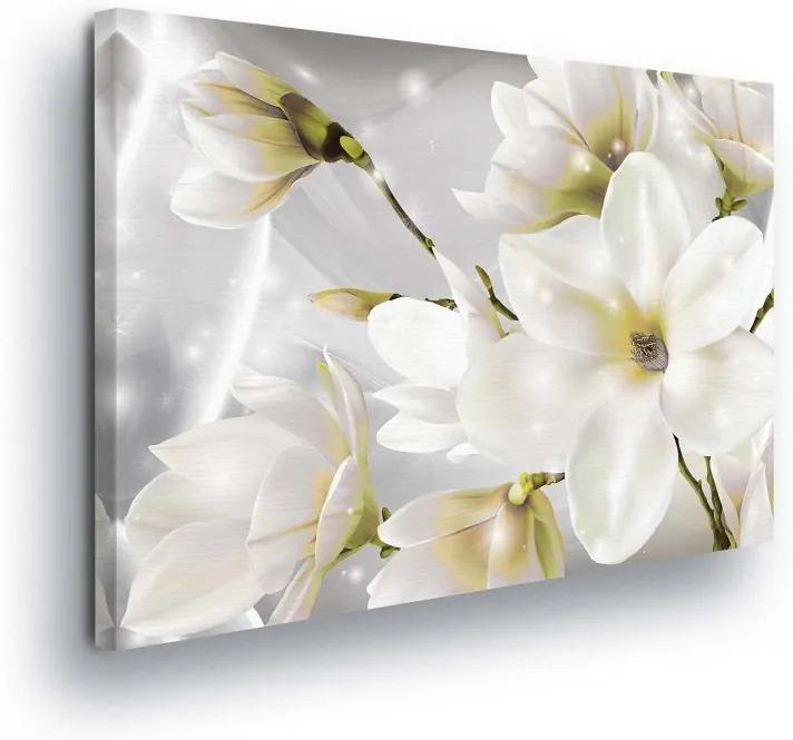 GLIX Obraz na plátne - Magic White Flowers 100x75 cm