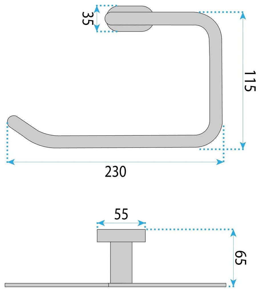 Rea Til, kúpeľňový vešiak na uteráky, čierna matná, REA-88067