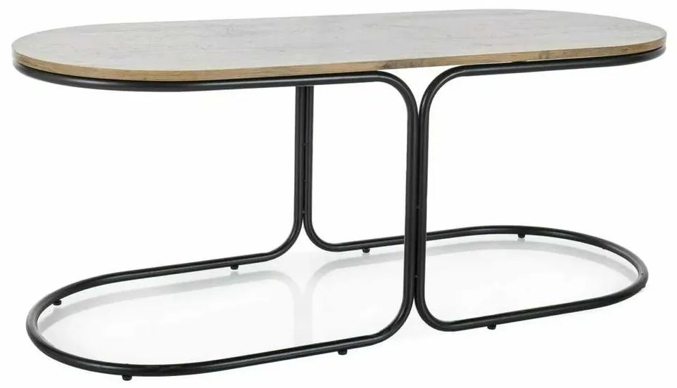 Konferenčný stolík Capua, dub artisan / čierna