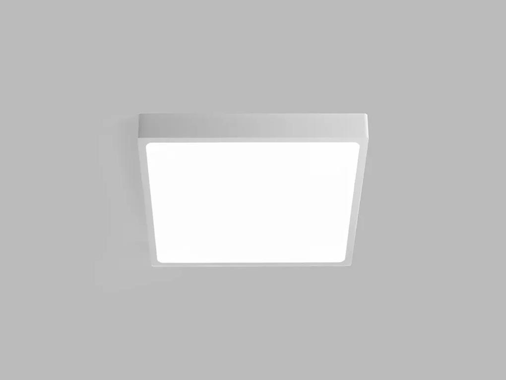 LED2 Prisadené stropné LED osvetlenie SLIM, 20W, teplá biela, štvorcové, biele