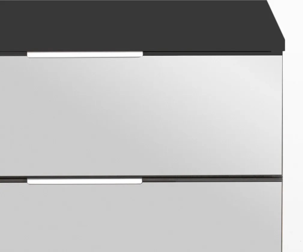 Nočný stolík Easy Plus, grafit/zrcadlo