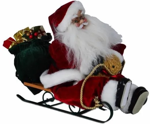 Vianočné dekorácie - Santa Claus na saniach