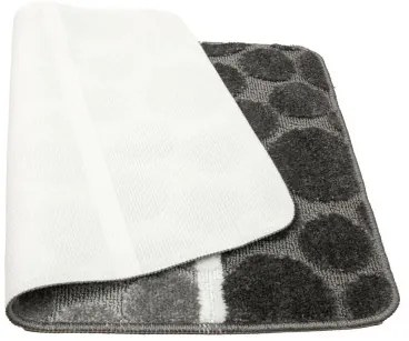 Sada kúpeľňových koberčekov SIENA sivá, bodky / pruhy