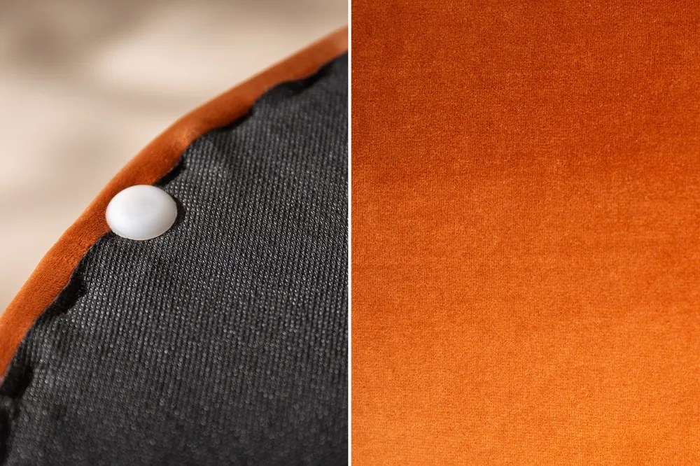 Dizajnová taburetka Rococo 50 cm hrdzavo-hnedá