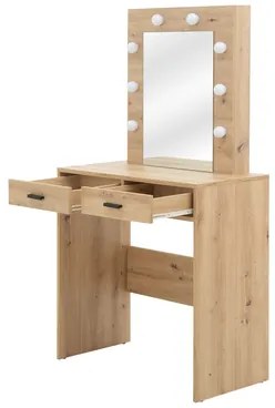 Toaletný stolík s osvetlením EMMA dub artisan