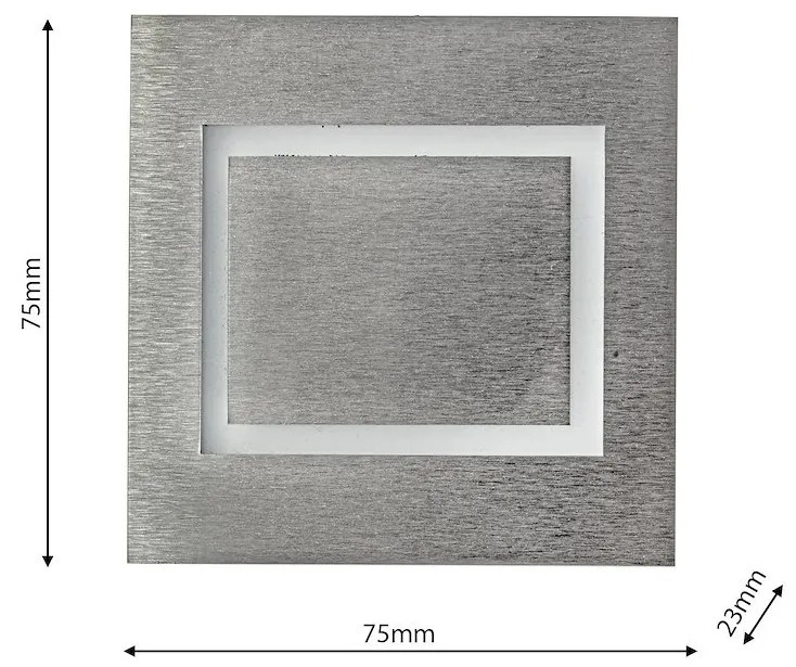 Schodiskové LED svietidlo Evra, 1x LED 0,6w, 6500k, s