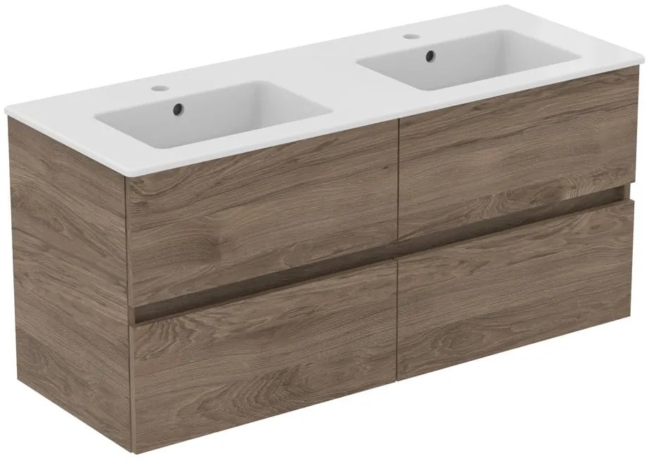 Závesná skrinka pod umývadlo v dekore orecha v prírodnej farbe 120x55 cm Eurovit+ – Ideal Standard