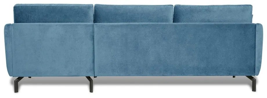 Modrá zamatová rohová pohovka (pravý roh) Magic - Scandic