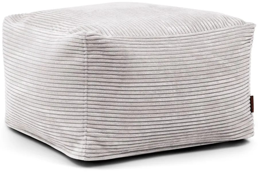 Svetlosivý menčestrový sedací vak Softbox MooG – SLOWDOWN