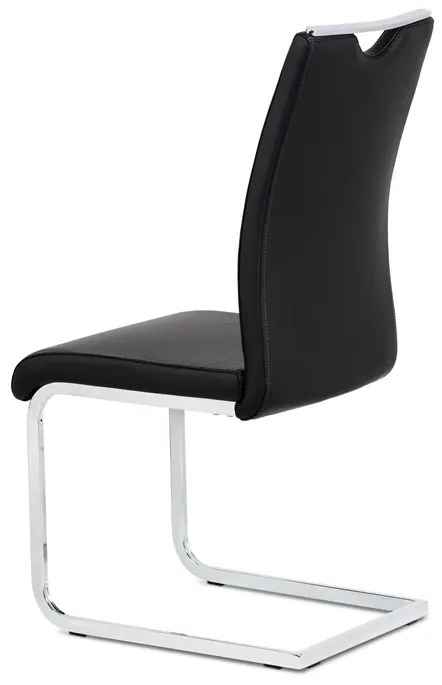BONTEC Jedálenská stolička, čierna, ekokoža, DCL-411 BK Farba: Biela