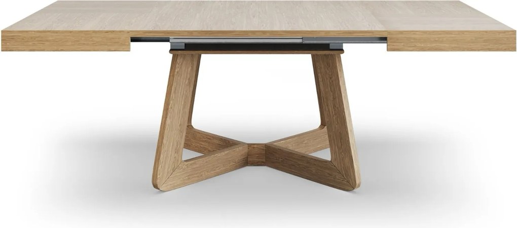 Hranatý rozkladací jedálenský stôl OLIA dubová dyha 130-230 cm