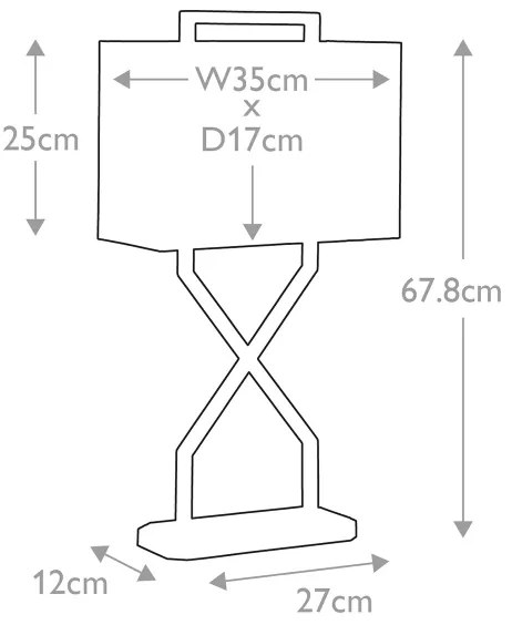 Elstead CROSS-TL-IVORY - Stolná lampa CROSS 1xE27/60W/230V zlatá/biela