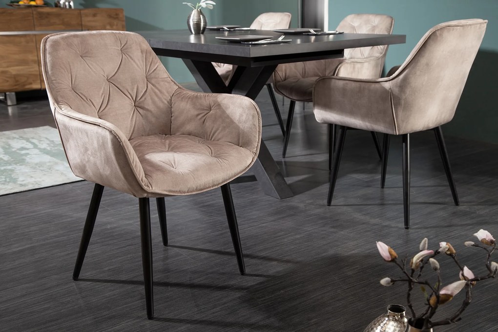 Stolička Milano champagne velvet
