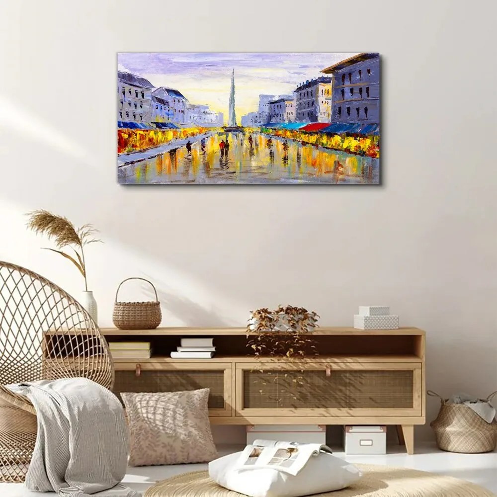 Obraz canvas Abstrakcie mestského trhu