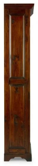 furniture-nabytek.cz - Masívna knižnica Catana z borovicového dreva, lakovaná, hnedá – 97×38×200 cm