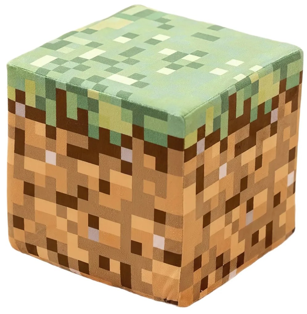 Plush Penová kocka Minecraft blok Tráva 20cm