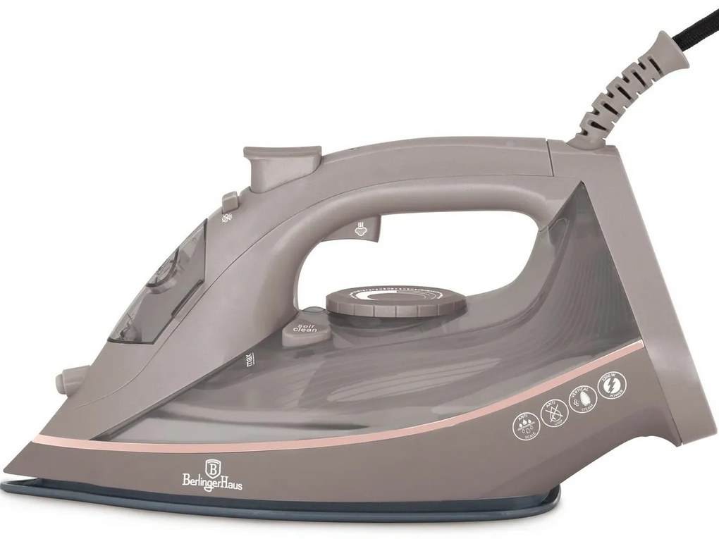 BerlingerHaus Žehlička naparovacia 2200 W Taupe