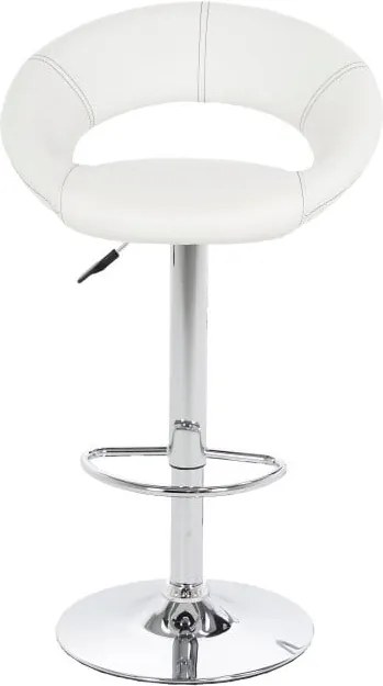Biela barová stolička s nastavitelnou výškou Actona Plump