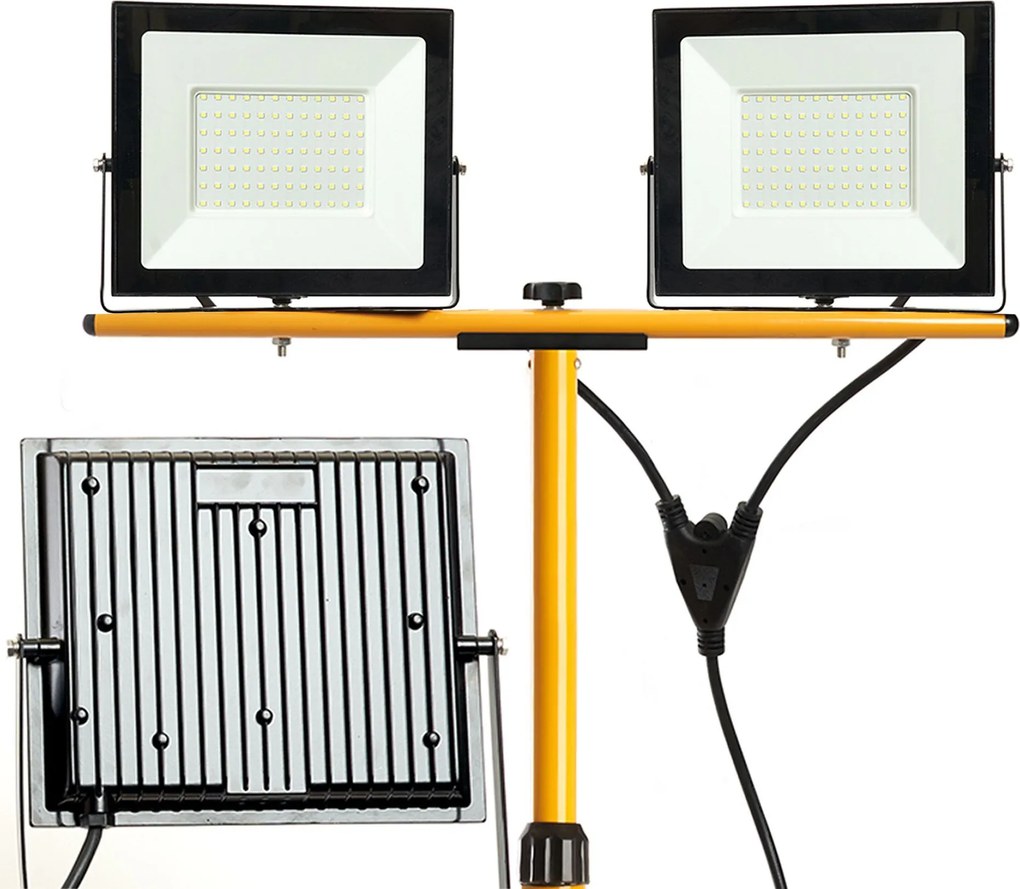 Toolight Toolight, Halogénová LED stavebná lampa na statíve 2x50W, RSL005-2x50N, OSW-10204