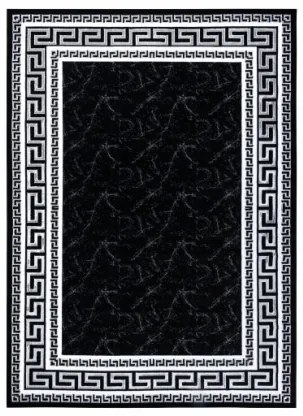 Koberec GLOSS 2813 87 styl, greek - čierny, sivý