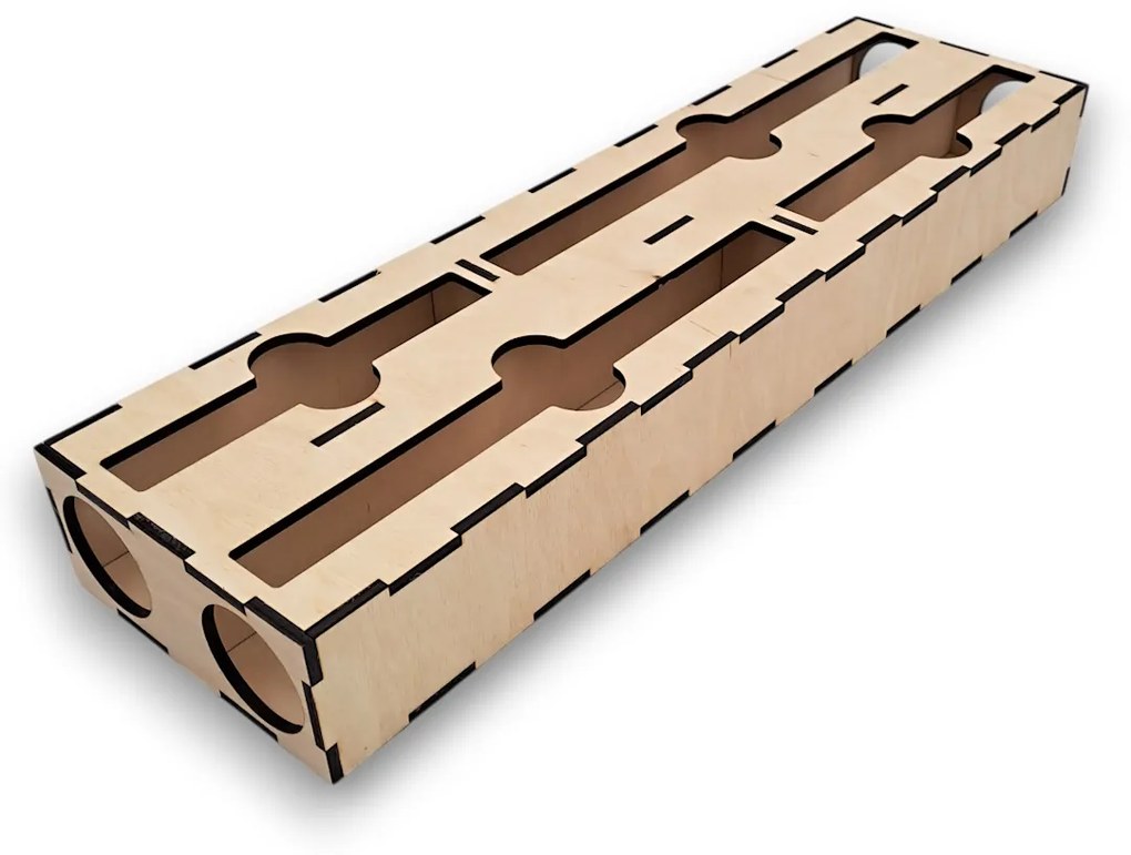 Organizér na vrecká na zips, do zásuvky, drevený VASKY