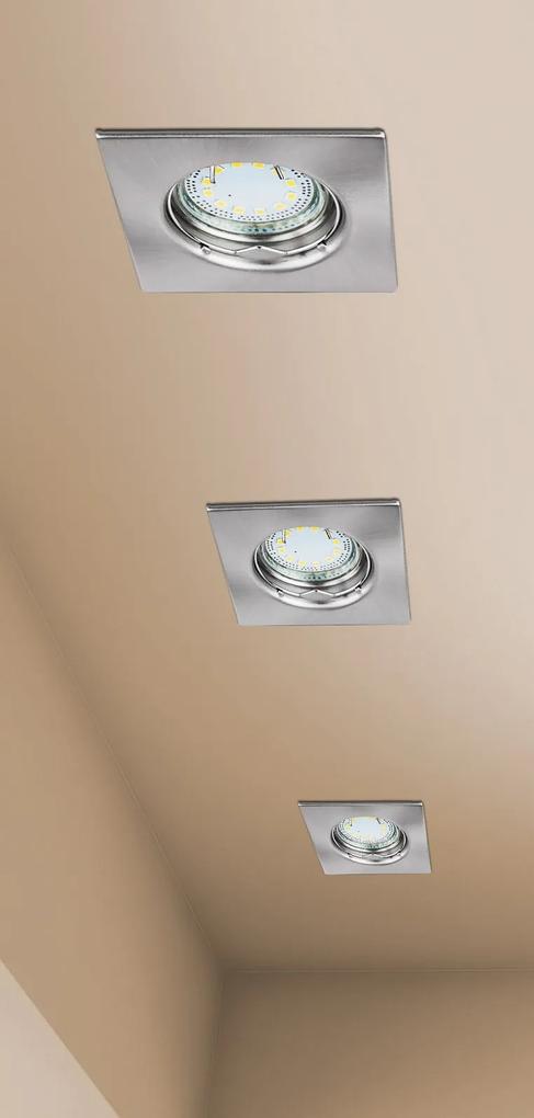 RABALUX Súprava LED podhľadových svietidiel LITE, 240lm, 3000K, satinované, hranaté