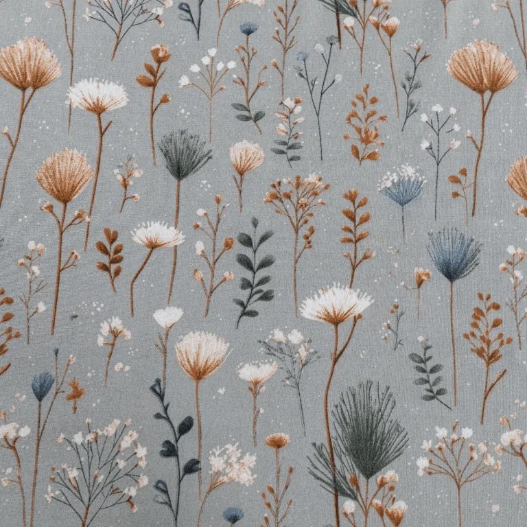Plachta z mikrovlákna BOTANIC FIELD sivá 180x200 cm