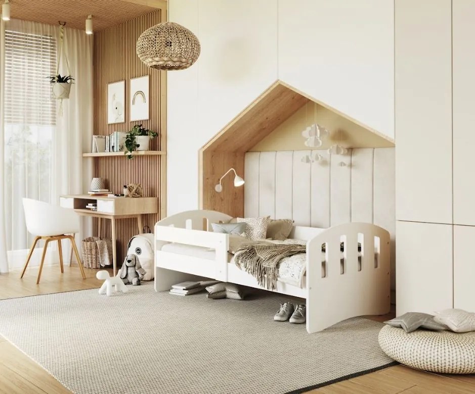 Detská posteľ so zásuvkou HAPPY - 180x80 cm - biela