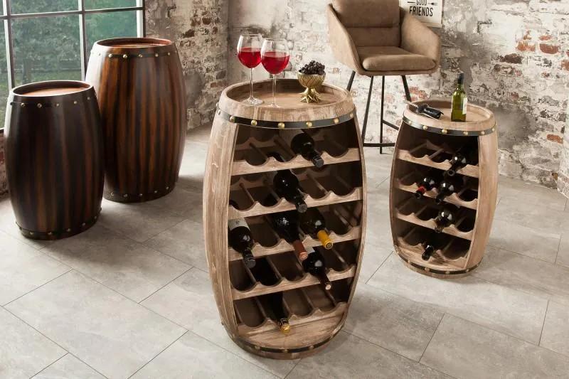 Invicta Interior -  Elegantný stojan na víno BODEGA 80 cm, borovica, prírodný