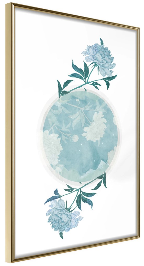 Artgeist Plagát - Floral Planet [Poster] Veľkosť: 30x45, Verzia: Zlatý rám s passe-partout